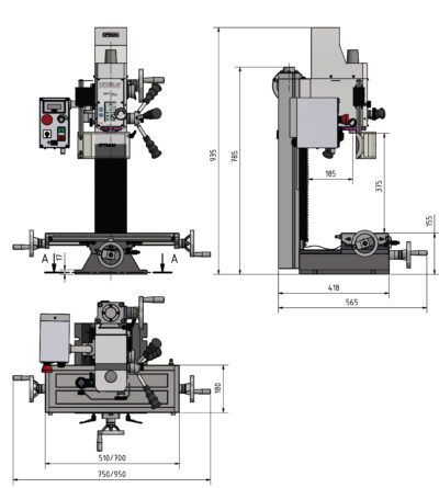 BF 20L Vario Wiertarko frezarka z plynna regulacja obrotow OPTIMUM 230V 3338122 MZ 01 scaled