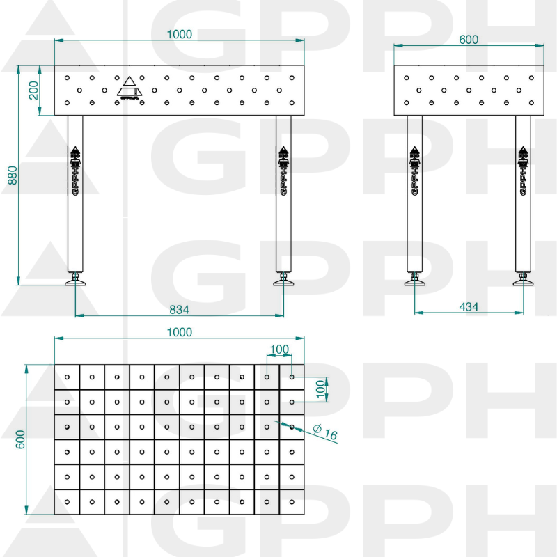 ECO Stol spawalniczy 1000x600 GPPH 16 100x100 S TWT ECO 100x60 WOLSEN2