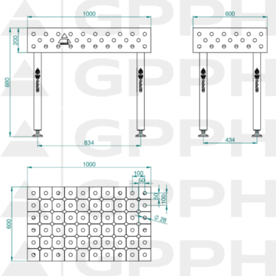 ECO Stol spawalniczy 1000x600 GPPH 28 DIAG S TWT ECO 100x60 WOLSEN2