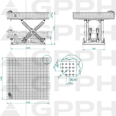 PLUS INOX Stol spawalniczy z regulowana wysokoscia Dotacja ZUS 1500x1480 GPPH 16 50x50 XWT INOX PLUS 150x148 WOLSEN2