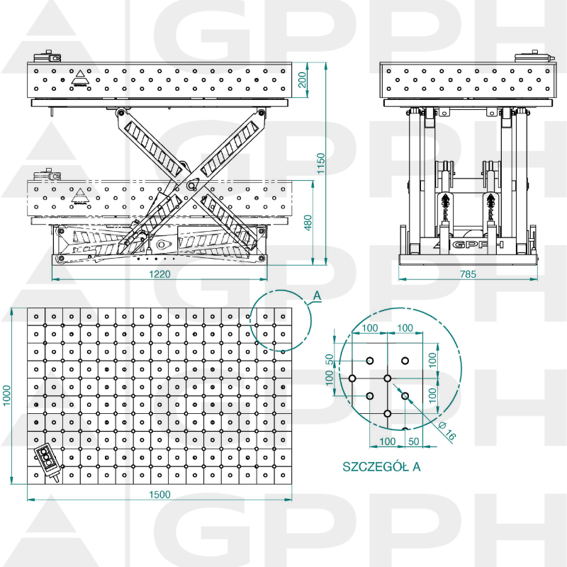 PLUS Stol spawalniczy z regulowana wysokoscia Dotacja ZUS 1500x1000 GPPH 16 DIAG XWT PLUS 150x100 WOLSEN2 1