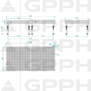 PLUS Stół spawalniczy 3000x1480 GPPH 16 50x50 S TWT PLUS 300x148 WOLSEN2