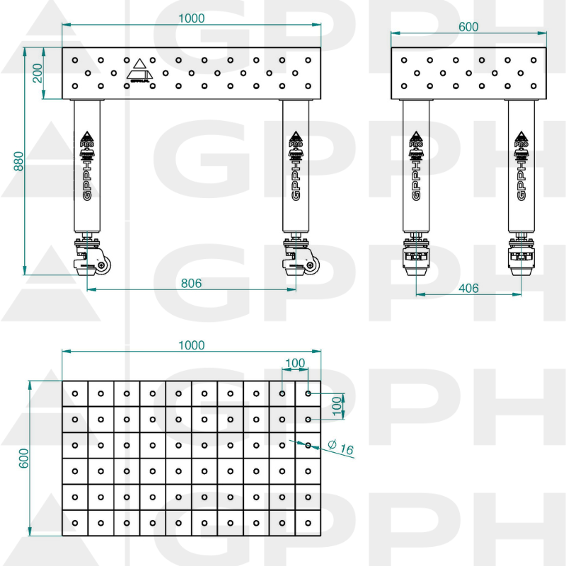 PRO_INOX_Stół spawalniczy_1000x600_GPPH_16_100x100_K_INOX_PRO_100x60_WOLSEN2