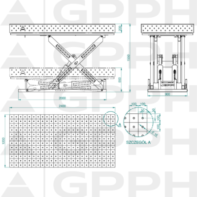 PRO Stol spawalniczy z regulowana wysokoscia Dotacja ZUS 2400x1200 GPPH 16 100x100 XWT PLUS 240x120 WOLSEN2 1