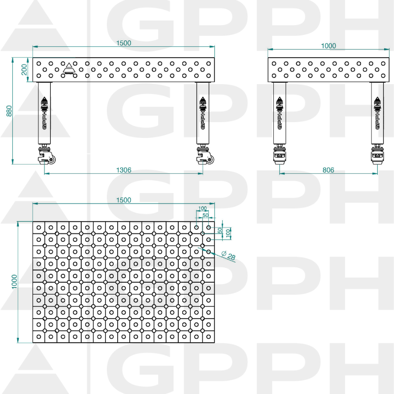 PRO_INOX_Stół spawalniczy_1000x1500_GPPH_28_DIAG_K_INOX_PRO_150x100_WOLSEN2