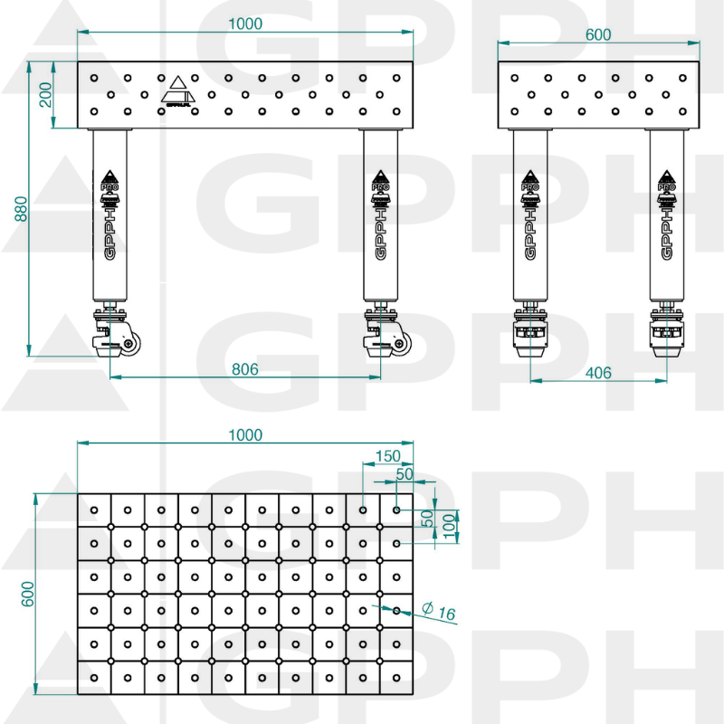 PRO_INOX_Stół spawalniczy_1000x600_GPPH_16_DIAG_K_INOX_PRO_100x60_WOLSEN2