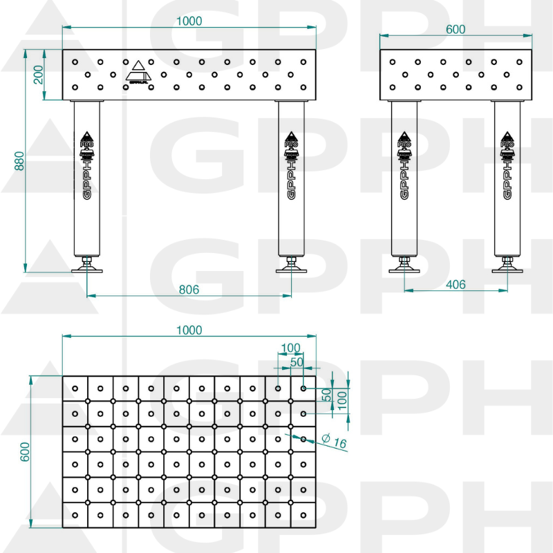 PRO_INOX_Stół spawalniczy_1000x600_GPPH_16_DIAG_S_INOX_PRO_100x60_WOLSEN2