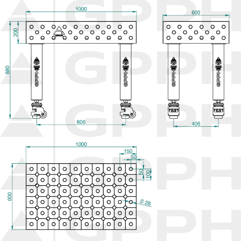 PRO_INOX_Stół spawalniczy_1000x600_GPPH_28_DIAG_K_INOX_PRO_100x60_WOLSEN2