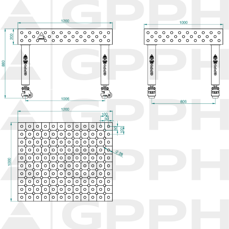 PRO_INOX_Stół spawalniczy_1200x1000_GPPH_28_DIAG_K_INOX_PRO_120x100_WOLSEN2