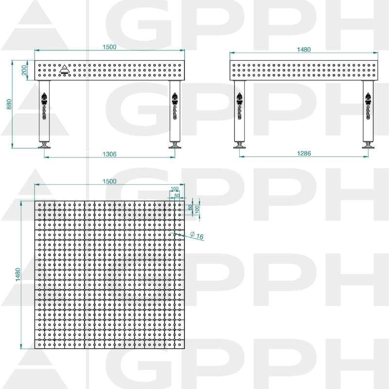 PRO_INOX_Stół spawalniczy_1500x1480_GPPH_16_50x50_S_INOX_PRO_150x148_WOLSEN2