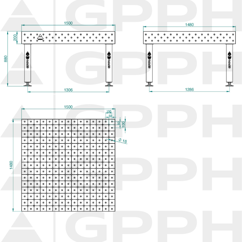 PRO_INOX_Stół spawalniczy_1500x1480_GPPH_16_DIAG_S_INOX_PRO_150x148_WOLSEN2