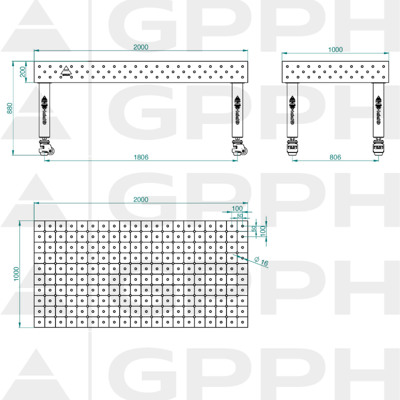 PRO_INOX_Stół spawalniczy_2000x1000_GPPH_16_DIAG_K_INOX_PRO_200x100_WOLSEN2