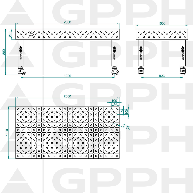 PRO_INOX_Stół spawalniczy_2000x1000_GPPH_28_DIAG_K_INOX_PRO_200x100_WOLSEN2