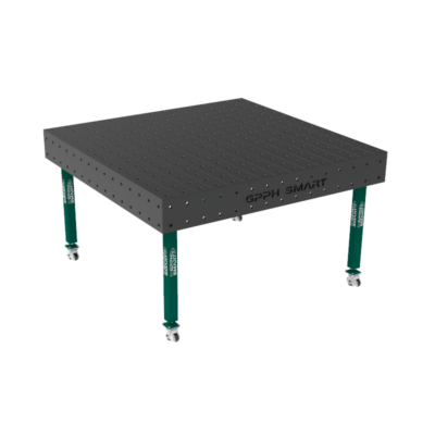 Stół Spawalniczy SMART 1500x1480 mm, blat 12mm, otwory fi16 mm, siatka 100x100 mm, na kołach - obrazek 2