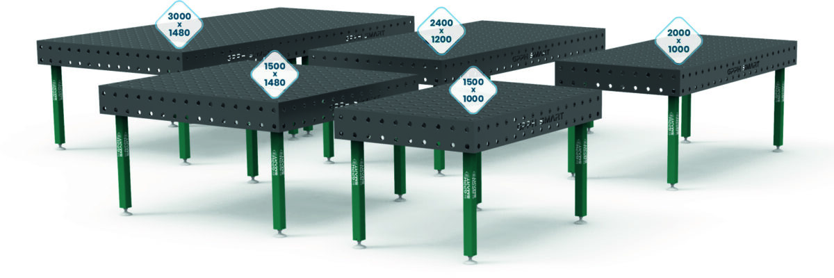 Ekonomiczne stoły spawalnicze__Seria SMART_5 wymiarów_GPPH_WOLSEN_2