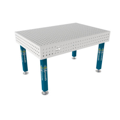 Stół Spawalniczy PLUS INOX 1500x1000 mm, blat 12mm, otwory fi16 mm, siatka 50x50 mm, na stopach - obrazek 2