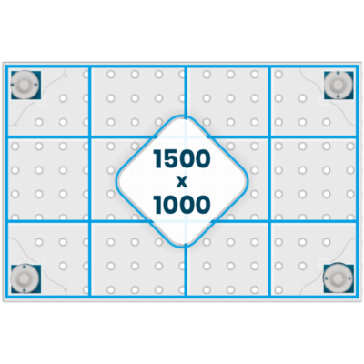 Stół Spawalniczy PLUS INOX 1500x1000 mm, blat 12mm, otwory fi16 mm, siatka 50x50 mm, na stopach - obrazek 3