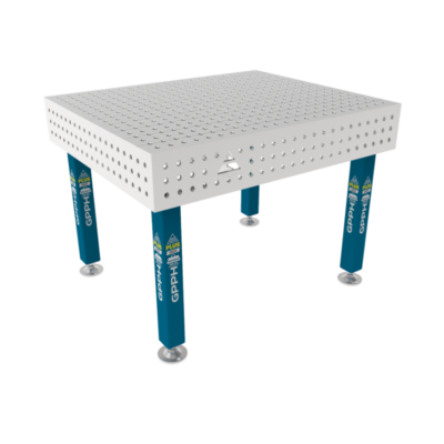 Stół Spawalniczy PLUS INOX 1200x1000 mm, blat 12mm, otwory fi16 mm, siatka 50x50 mm, na stopach - obrazek 2