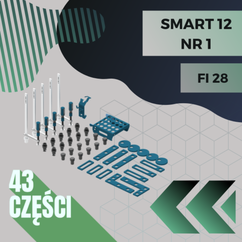 Smart 12 zestaw narzędzi nr 1 fi 28 43 elementy