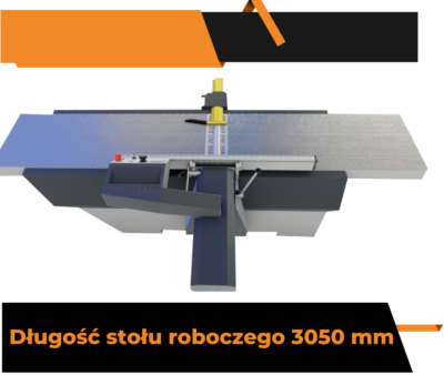 Długość stołu roboczego 3050 mm w strugarko wyrówniarce Houfek