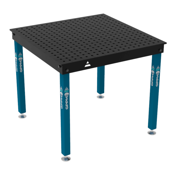 Stół Spawalniczo-montażowy BASIC 1000x1000 mm, blat 12mm, otwory fi16 mm, siatka 50x50 mm, na stopach