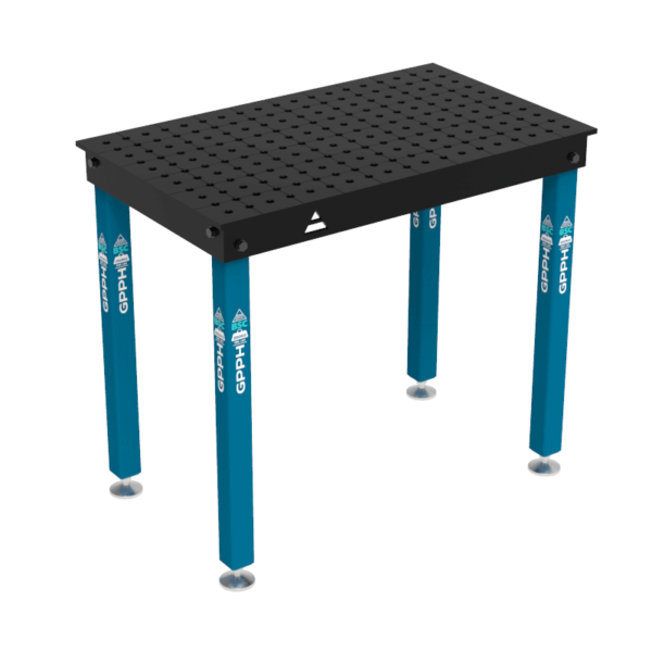 Stół Spawalniczo-montażowy BASIC 1000x600 mm, blat 12mm, otwory fi16 mm, siatka 50x50 mm, na stopach