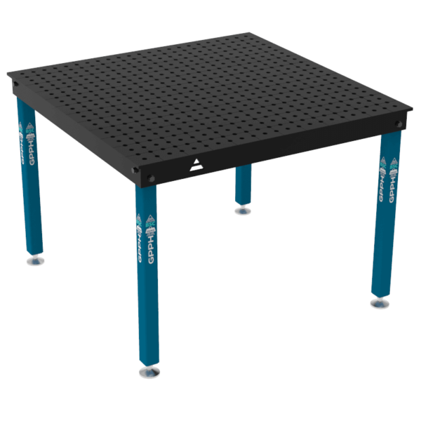 Stół Spawalniczo-montażowy BASIC 1200x1200 mm, blat 12mm, otwory fi16 mm, siatka 50x50 mm, na stopach