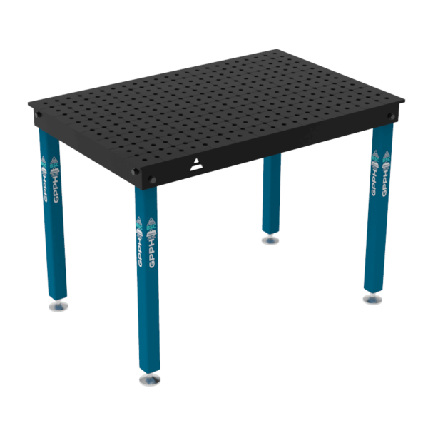 Stół Spawalniczo-montażowy BASIC 1200x800 mm, blat 12mm, otwory fi16 mm, siatka 50x50 mm, na stopach