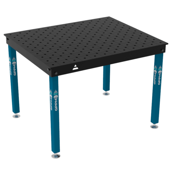 Stół Spawalniczo-montażowy BASIC 1200x1000 mm, blat 12mm, otwory fi16 mm, siatka diagonalna, na stopach