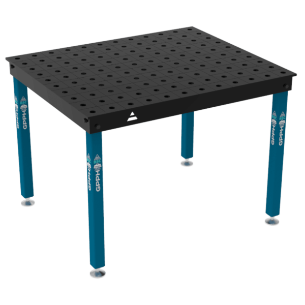 Stół Spawalniczo-montażowy BASIC 1200x1000 mm, blat 12mm, otwory fi28 mm, siatka 100x100 mm, na stopach