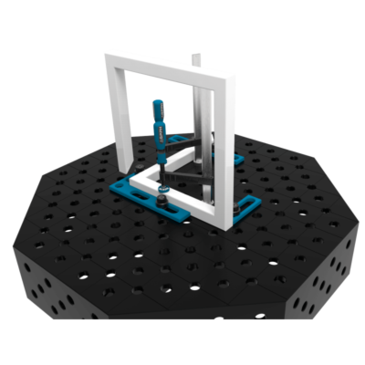 Stół spawalniczy ośmiokątny OCT PLUS 1000x1000 mm, blat 12 mm, otwory fi16 mm, siatka diagonalna - obrazek 6