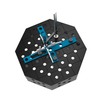 Stół spawalniczy ośmiokątny OCT PLUS INOX 600x600 mm, blat 12 mm, otwory fi16 mm, siatka diagonalna - obrazek 3