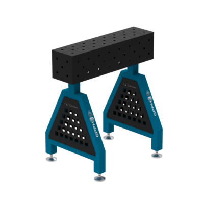 Podpora spawalnicza TRESTLE ECO 800x200x200 mm, blat 8 mm, otwory fi16 mm, siatka diagonalna, na stopach - obrazek 2