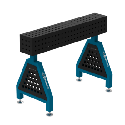 Podpora spawalnicza TRESTLE PRO 1200x200x200 mm, blat 15 mm, otwory fi16 mm, siatka 50x50 mm, na stopach - obrazek 2