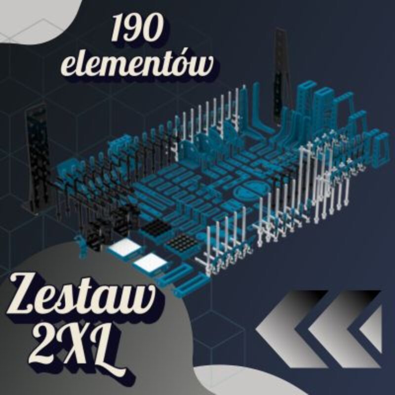 Zestaw narzędzi 2XL 190 elementów GPPH