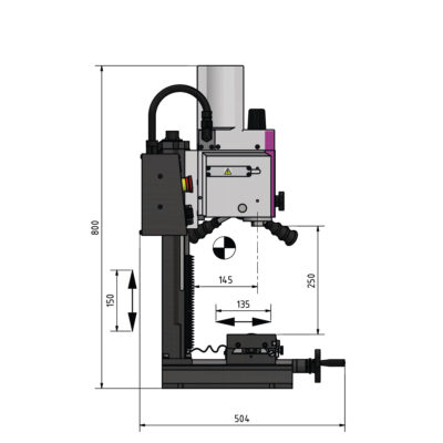 MH 15V Wiertarko-frezarka z bezstopniowo sterowanym napędem OPTIMUM / 230V - obrazek 4