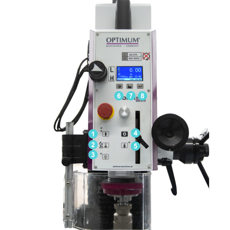 MB 4SV Wiertarko-frezarka z płynną regulacją obrotów OPTIMUM / 230V