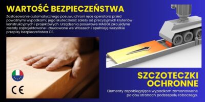STEFF2034 Posuw 3 rolkowy Maggi Technology Bezpieczeństwo