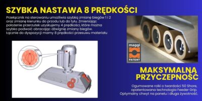 STEFF2038 Posuw 3 rolkowy 8 prędkości Maggi Technology