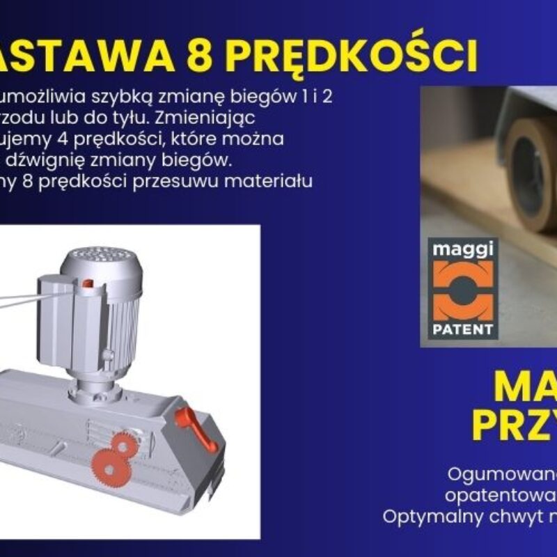 STEFF2038 Posuw 3 rolkowy 8 prędkości Maggi Technology