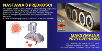 STEFF2038 Posuw 3 rolkowy 8 prędkości Maggi Technology