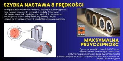STEFF68 Posuw 6 rolkowy,8 stałych prędkości Maggi Technology - obrazek 2
