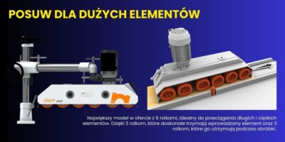 STEFF2068 Posuw 6 rolkowy,8 stałych prędkości Maggi Technology Dla długich i ciężkich elementów