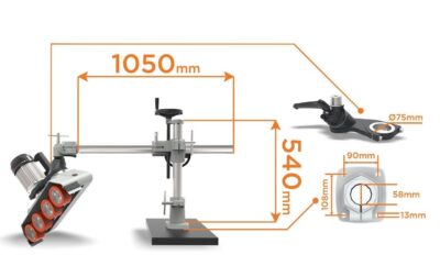 Stojak specjalny do mechanizmu posuwu złącznikiem Maggi Technology