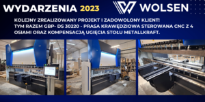 udana dostawa prasy krawędziowej wolsen