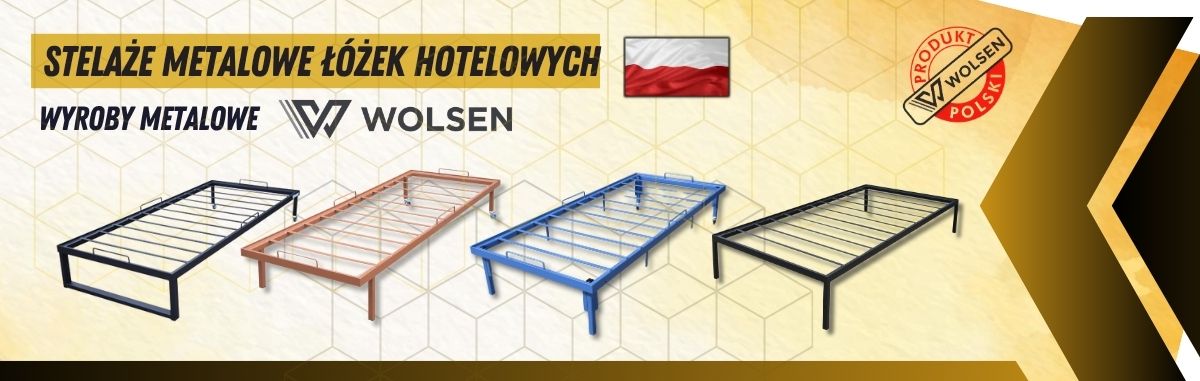 Stelaże metalowe łóżek hotelowych